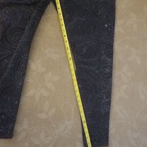 Mossimo Black Nautical Pattern Leggings Womens 2XL High Waisted Athleisure - Picture 4 of 5